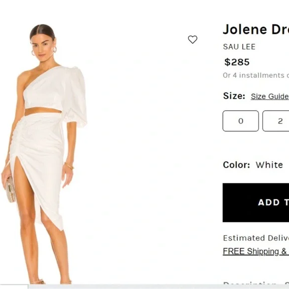 Sau Lee Jolene Dress- Revolve White Cut Out 4 - Picture 5 of 12